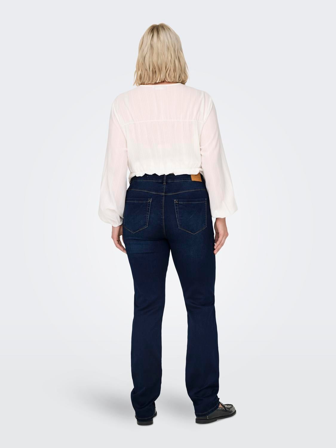 CARAUGUSTA Hohe Taille Gerade geschnitten Jeans Dark Blue Denim