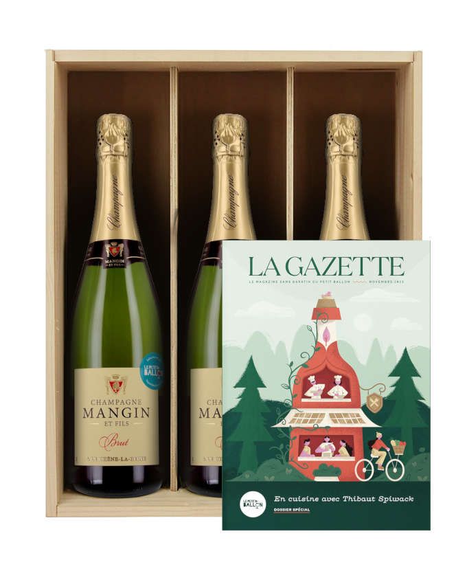 Champagne Mangin & Fils Brut - 3 bouteilles & Caisse bois