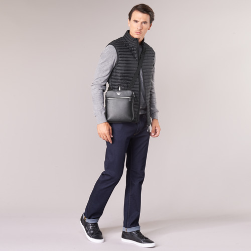 Emporio Armani - BUSINESS FLAT MESSENGER BAG - Noir
