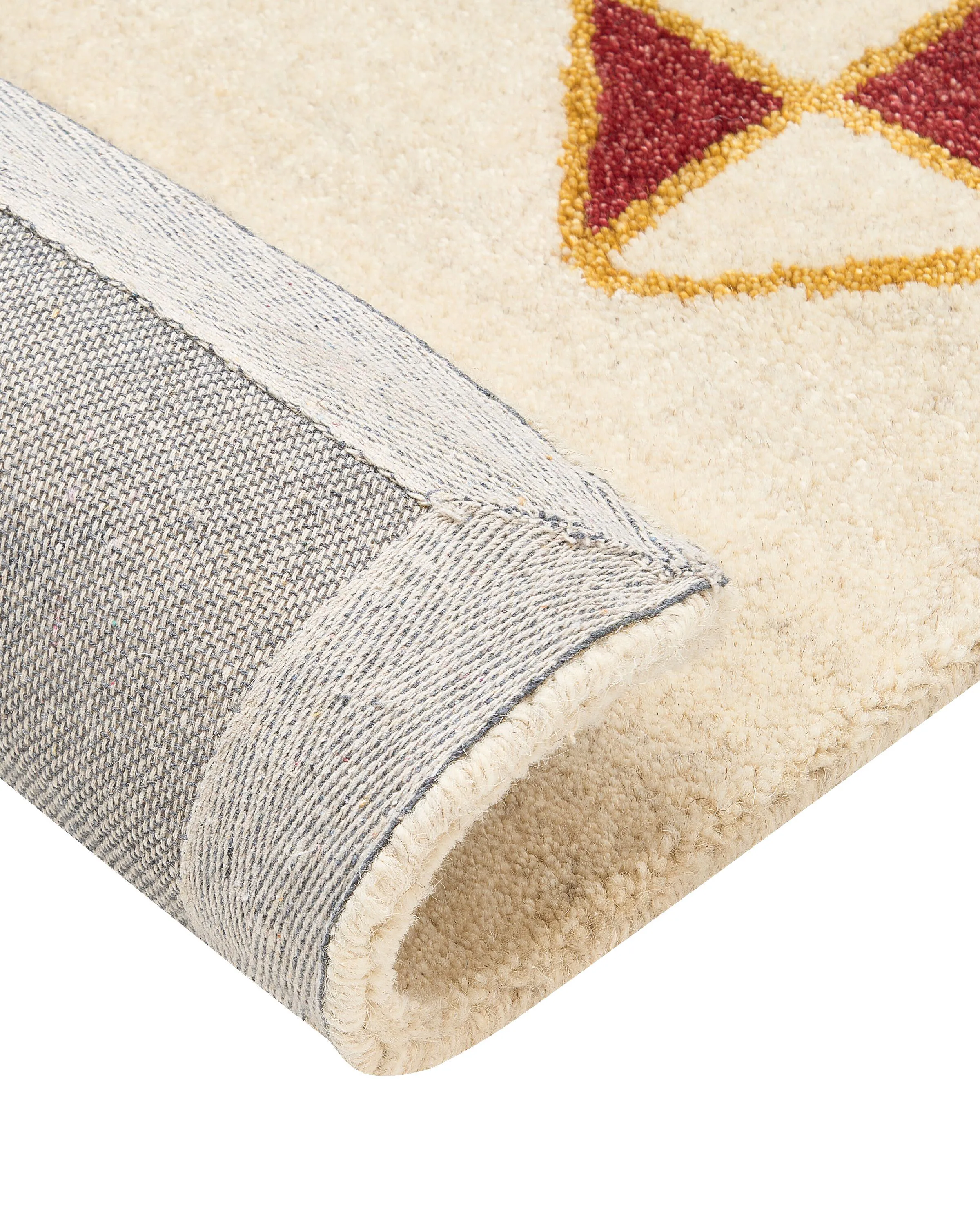 Vloerkleed MISINLI Beige 160 x 230 cm Wol Gabbeh