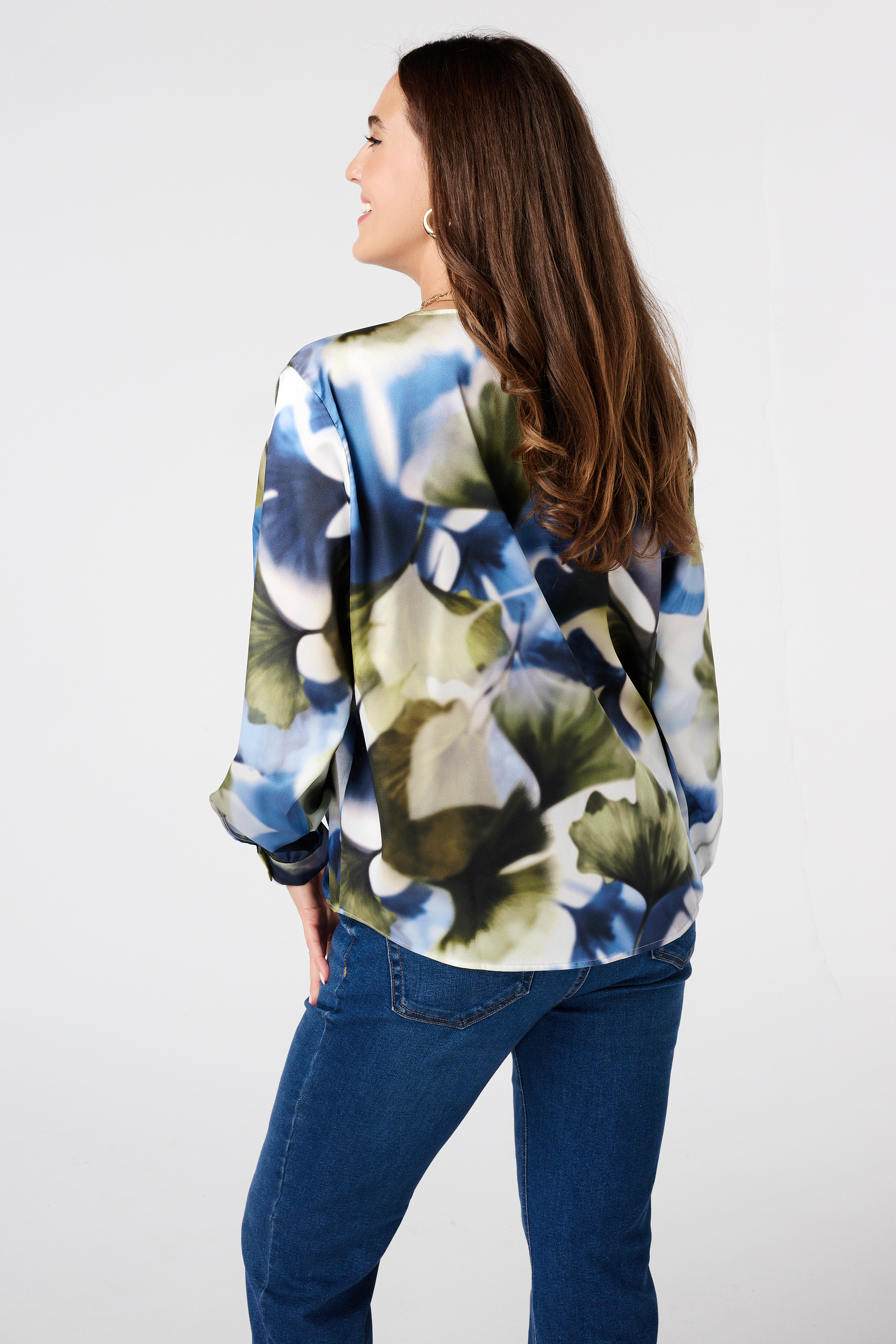 Blouse met print Multi Green