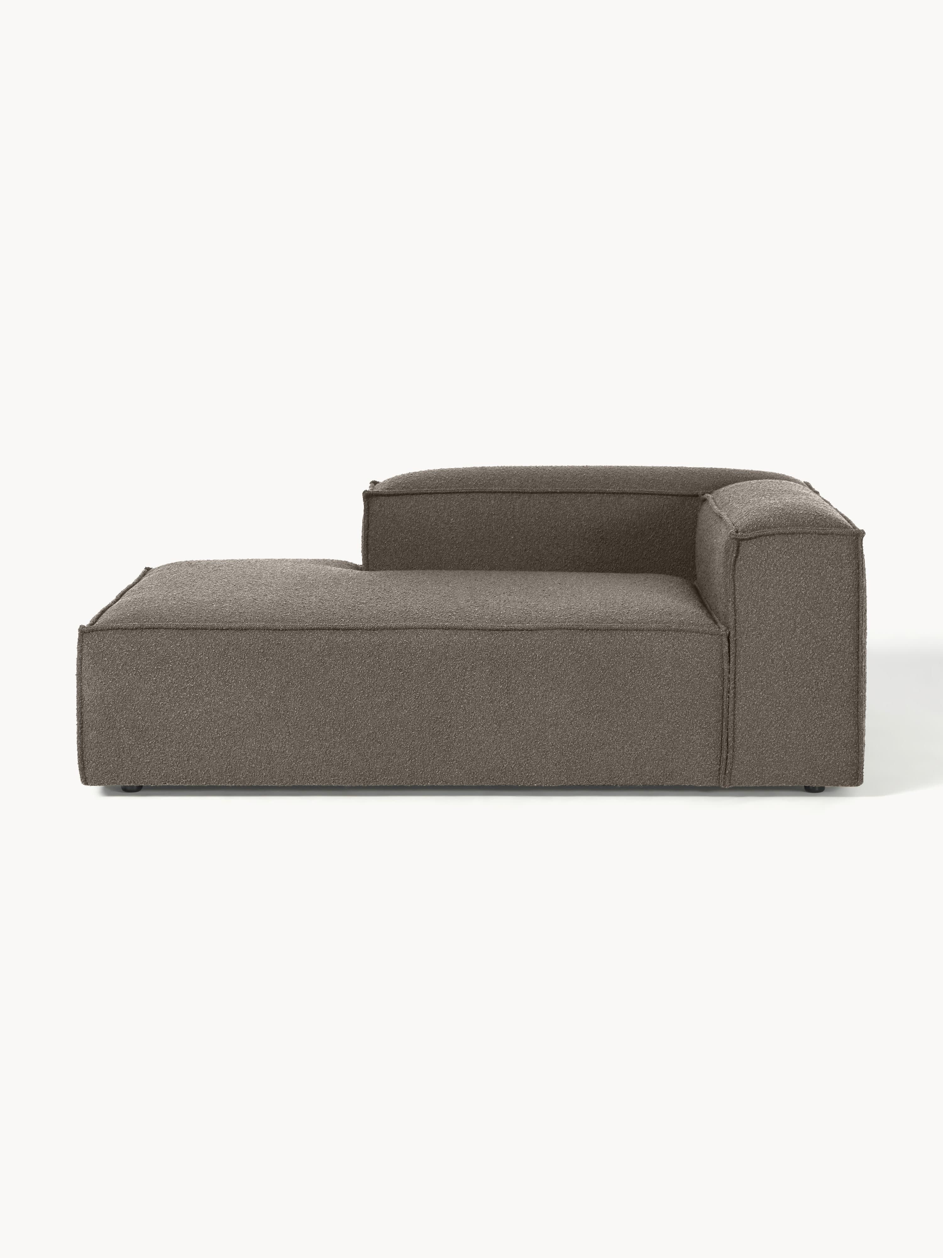 Chaise longue hoekmodule Lennon uit bouclé