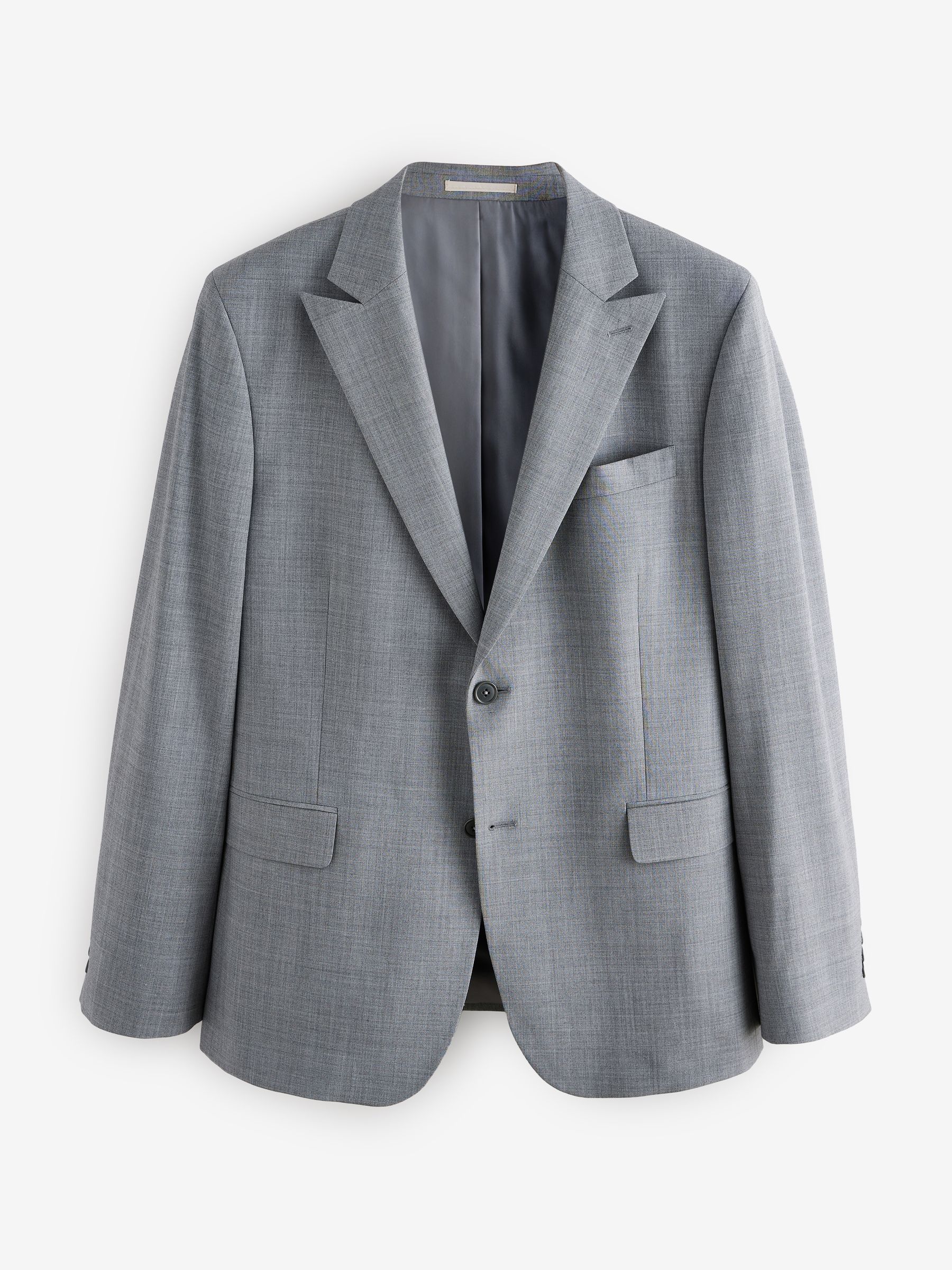 Grijs - Slim fit Jack van wol Blend Motionflex Pak