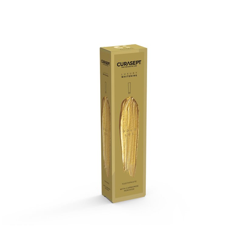 CURASEPT GOLD LUXURY WHITENING TOOTHPASTE<br>1 Stück, 75ML+TOOTHBRUSH