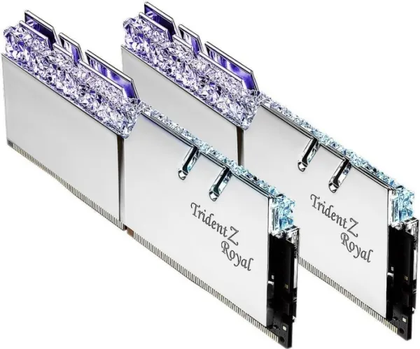 [OUTLET] - G.Skill Trident Z Royal Series - DDR4 - sæt - 16 GB: 2 x 8 GB - DIMM 288-PIN - 5333 MHz / PC4-42600 - CL22 - 1.6 V - ikke bufferet - ikke-ECC - sølv