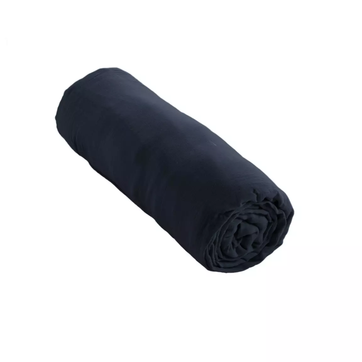 Drap housse gaze de coton (160 x 200 cm) Gaïa Bleu nuit