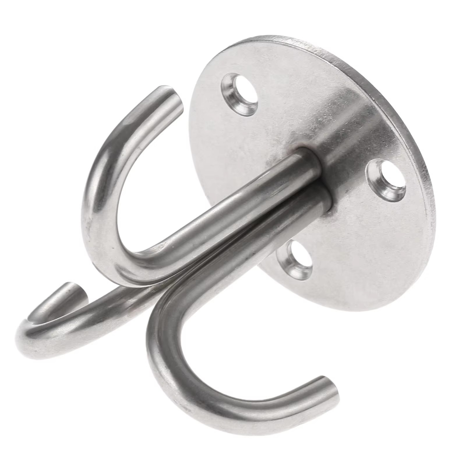 Edelstahl Decken Haken 3-facher Multifunktions Unterschrank Bügel für Deko / Küche / Kleiderschrank - Silber