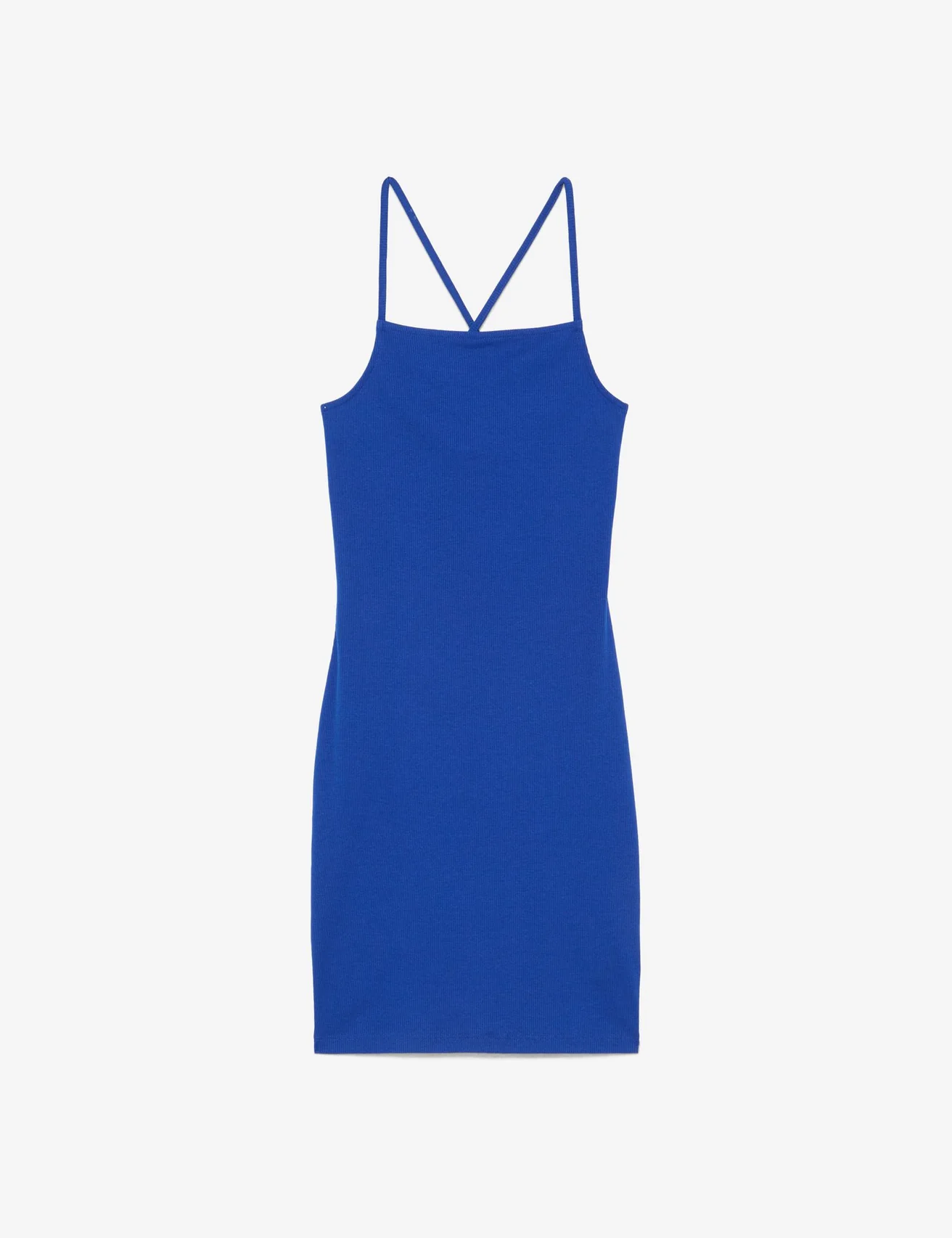 Robe courte bleue indigo