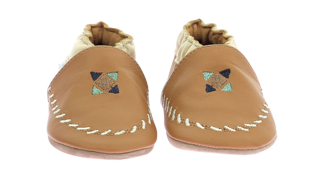 ROBEEZ<br>Pantufas de couro para dentro e para fora