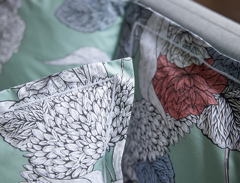 Taie d'oreiller fermeture zip-Bouquet d'artiste