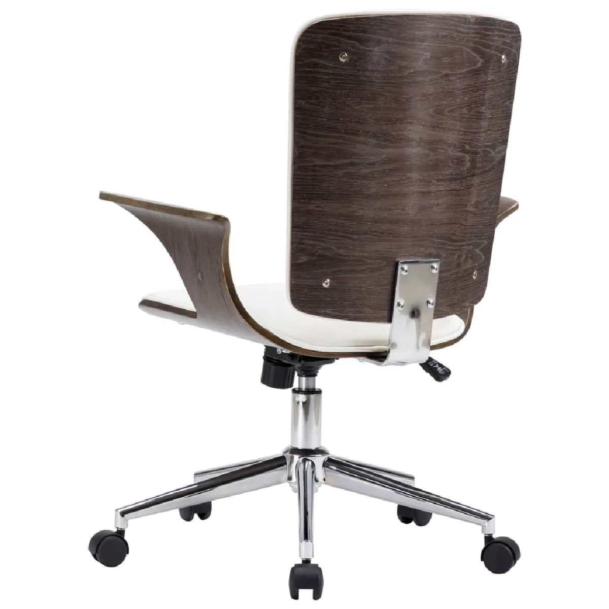 vidaXL Chaise de bureau pivotante - Blanc/Gris