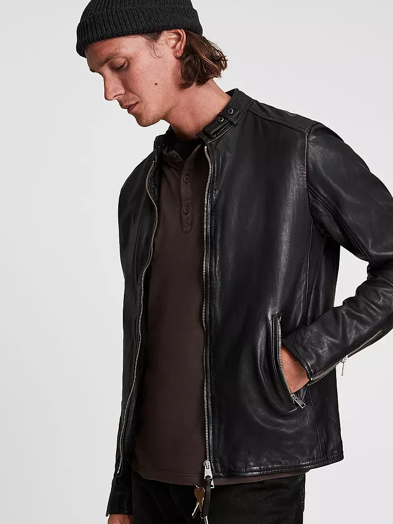 ALLSAINTS Lederjacke Cora schwarz