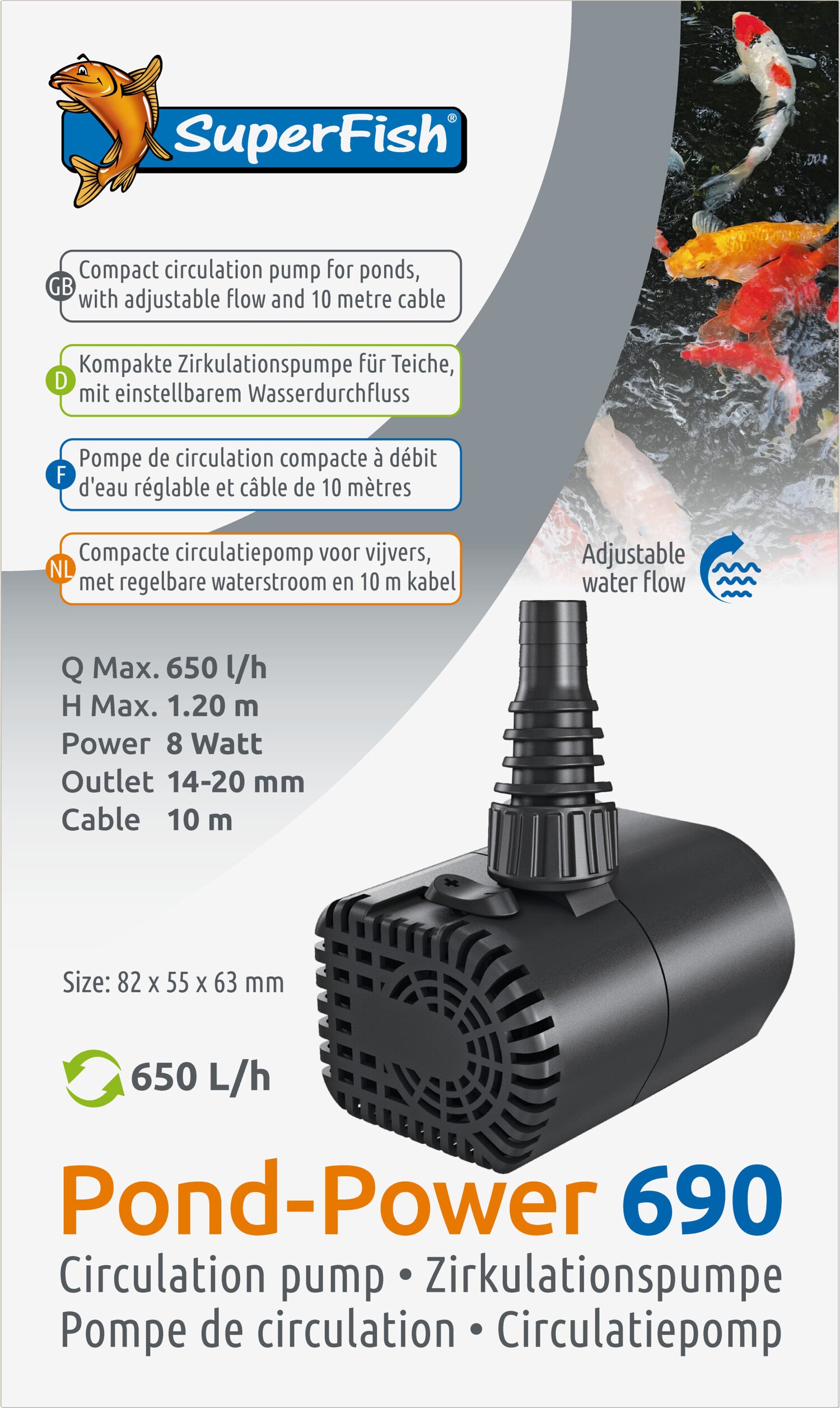 SuperFish circulatiepomp Pond-Power 690 l/h