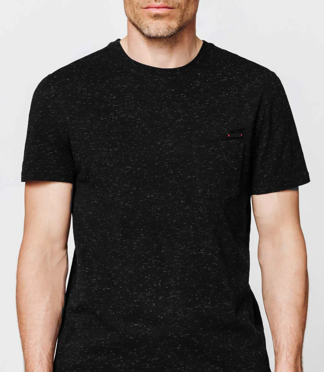 T-shirt coton mouliné noir