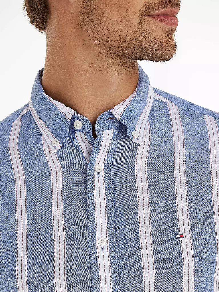 TOMMY HILFIGER Leinenhemd Slim Fit  hellblau