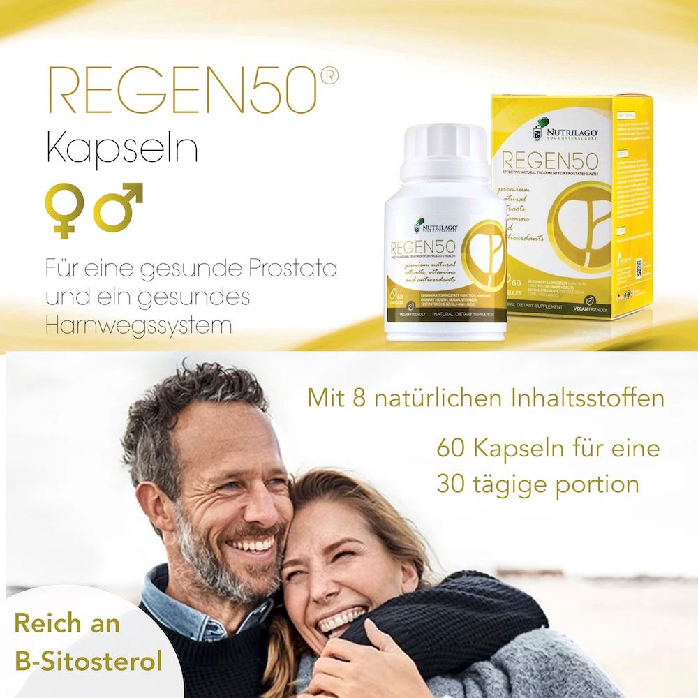 Nutrilago® REGEN50 - PROSTATA UND BLASE , Premium Komplex-Reich an Beta-Sitosterol uvm.