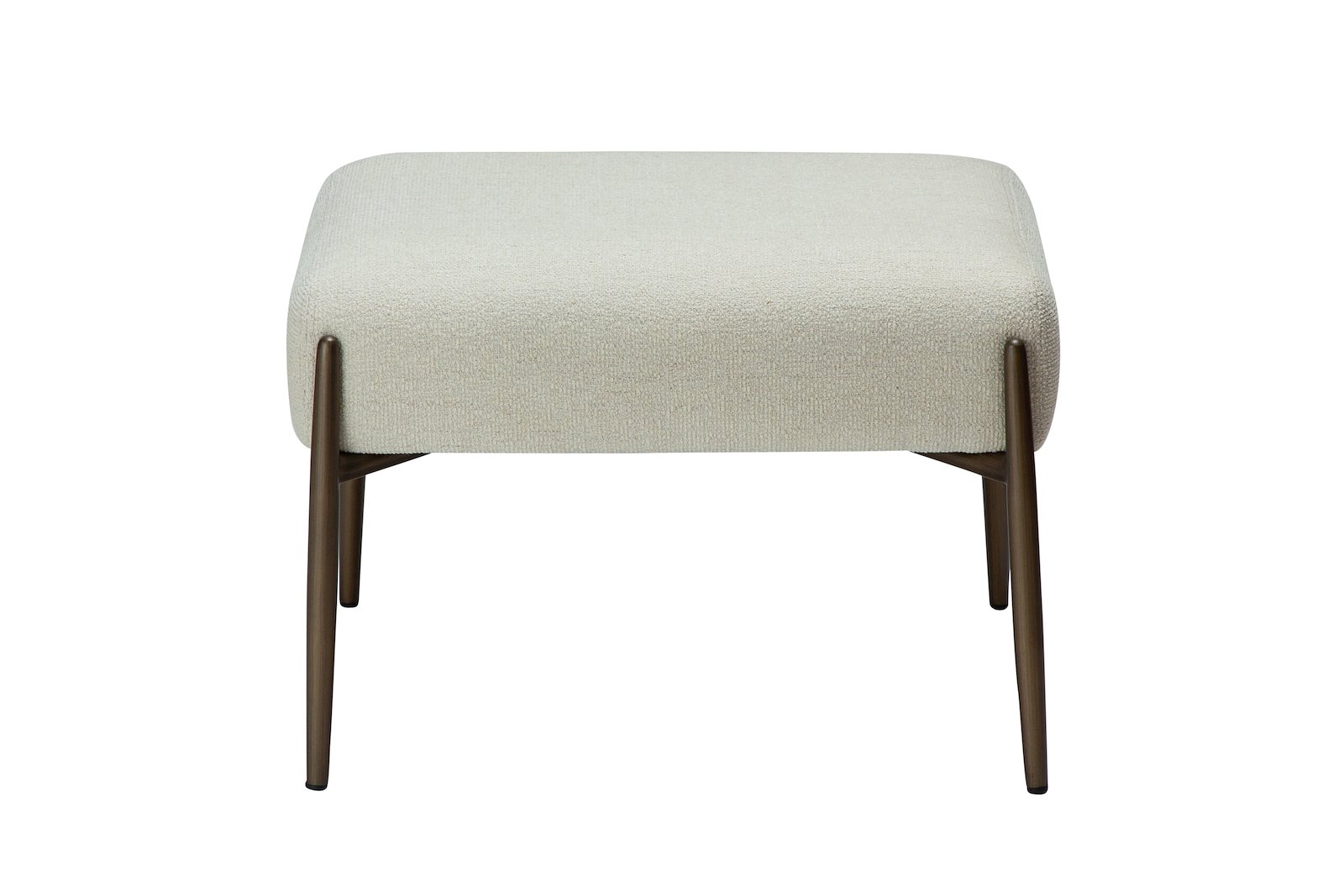 Glam krakk Tekstil Bouclé Bone White med antikk messing ben