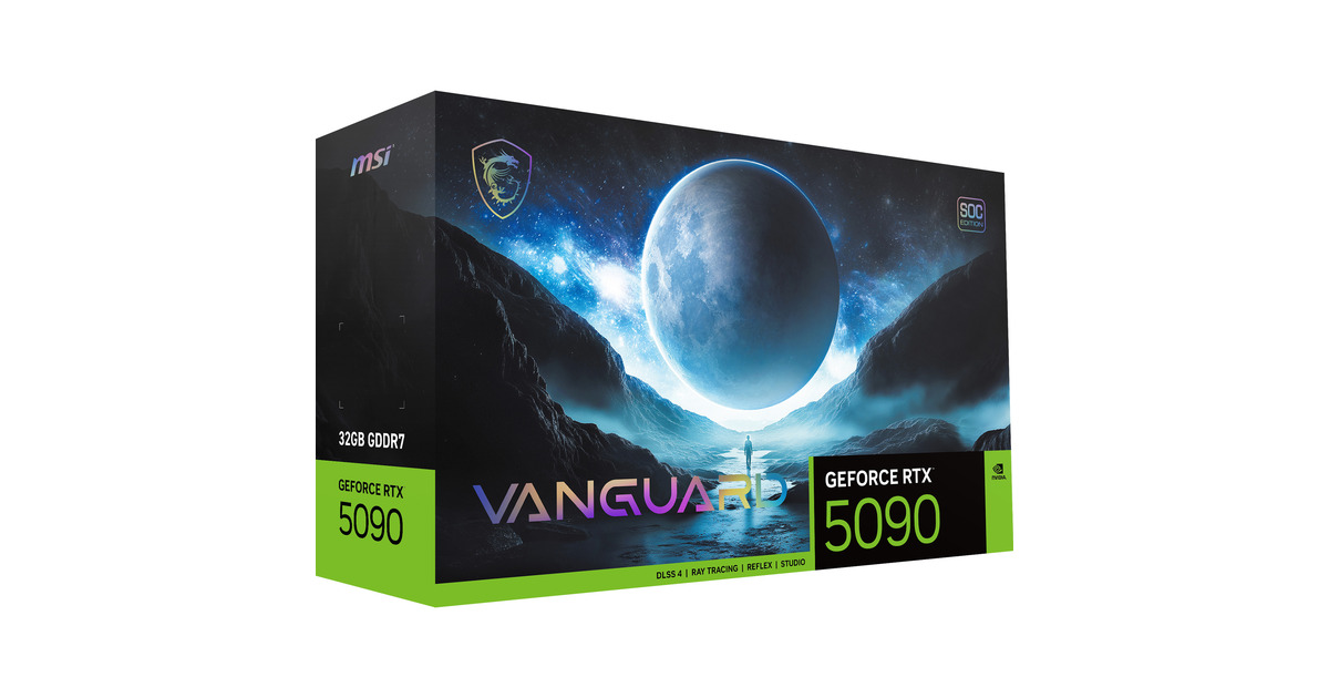 MSIGeForce RTX 5090 32G VANGUARD SOC grafische kaart  (DLSS 4, 3x DisplayPort, 1x HDMI 2.1)