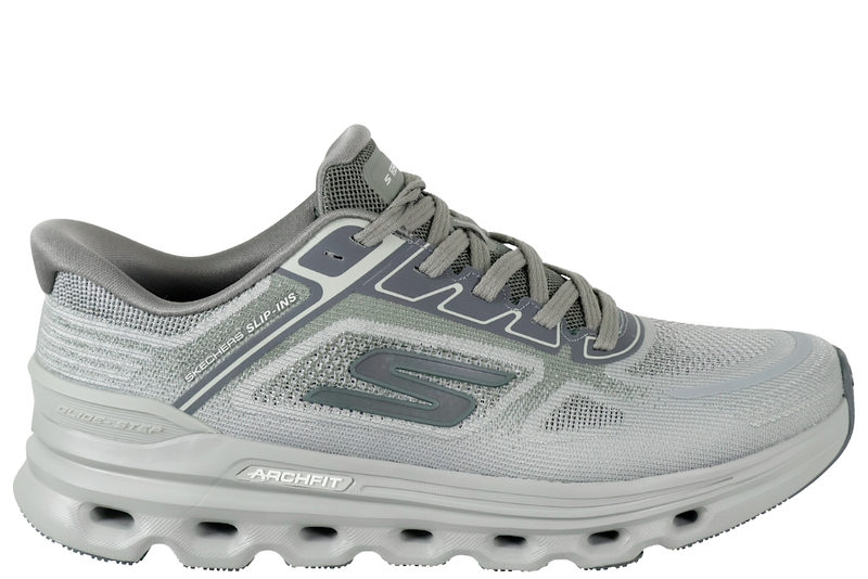 SKECHERS GO RUN GLIDE-STEP ARCH FIT GREY GREEN SLIP-INS