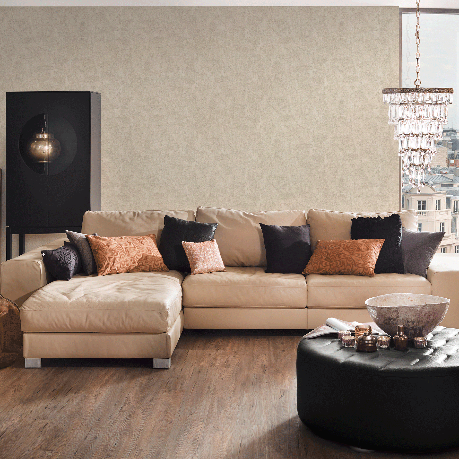 A.S. Creation Vliestapete - beige - Betonoptik - 10 Meter