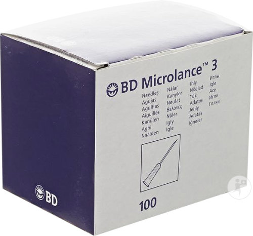 BD Microlance 3 Aiguille 25G 1 RB 0,5x25mm Orange 100 Pièces