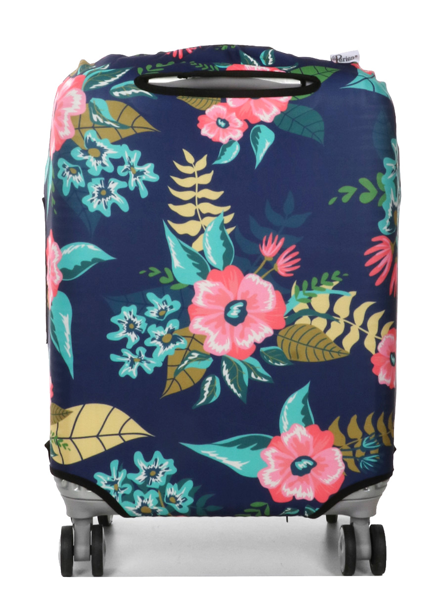 Housse de valise Periea Dark Blue with Flowers S