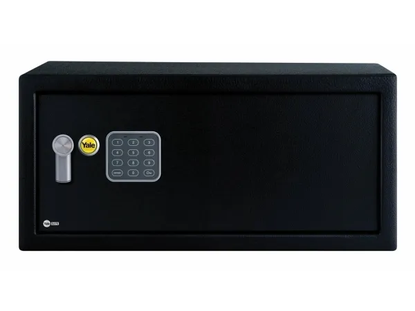Yale YLC/200/DB2, Fritstående pengeskab, Sort, 2 nøgler, Kombinationslås, Elektronisk, 24 L, Gulv/væg, Batteri