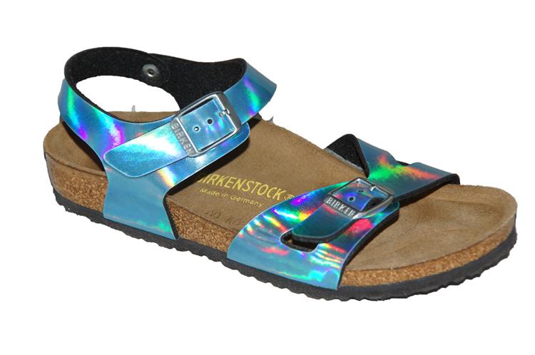 Birkenstock Rio Kids mirror blue