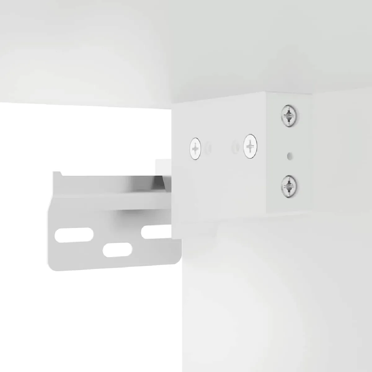 vidaXL Armoire murale Kalmar - Blanc brillant