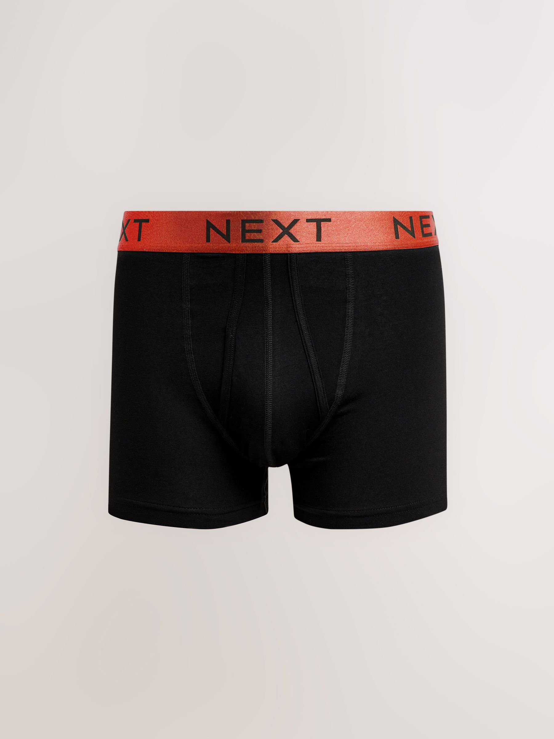 Zwart met felgekleurde glanzende taillebanden - Standaard - 10 Boxershorts zonder plooi