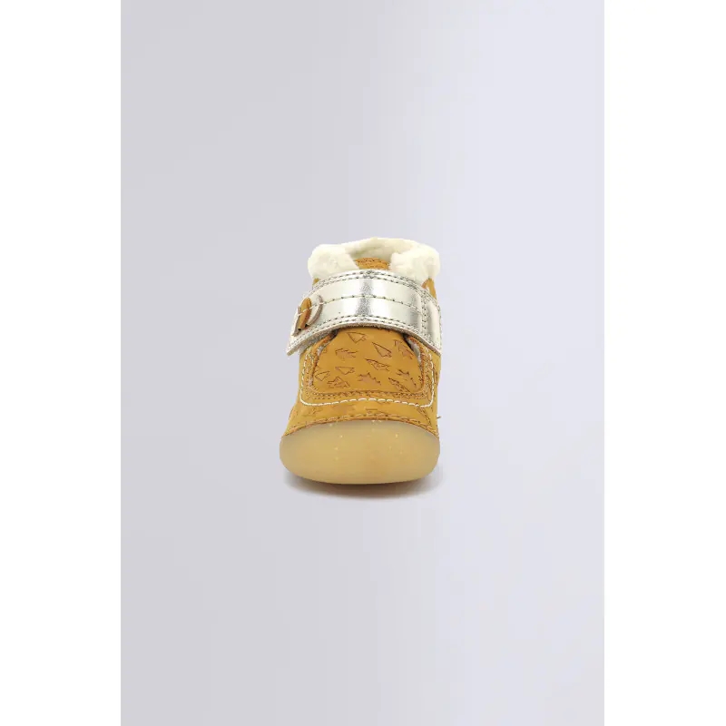 SO SCHUSS JAUNE OR FANTAISIE BOTTILLONS Cuir Fille