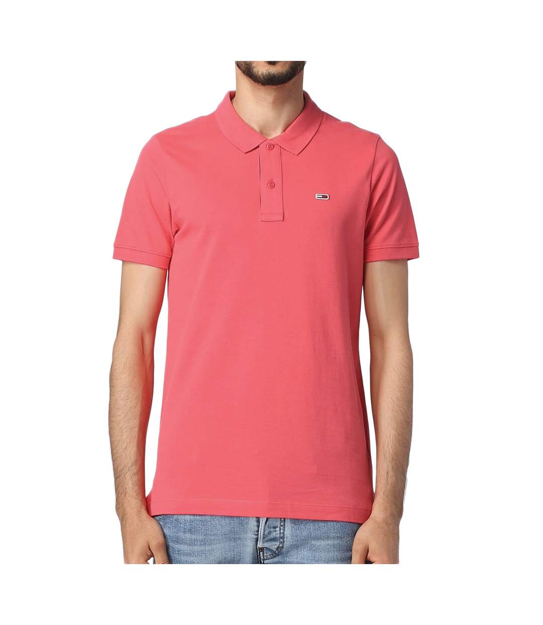 Polo Rose Homme Tommy Hilfiger Tjm Slim Placket Pol