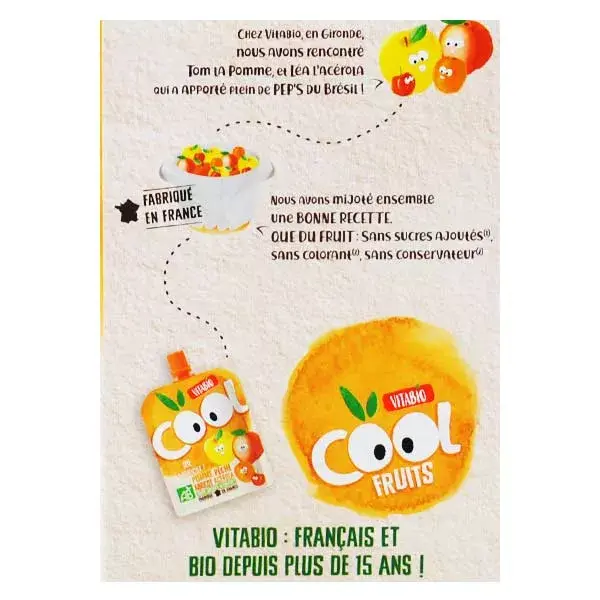 Vitabio Cool Fruits Paw Patrol Maçã Pêssego Damasco Orgânico 12 x 90g