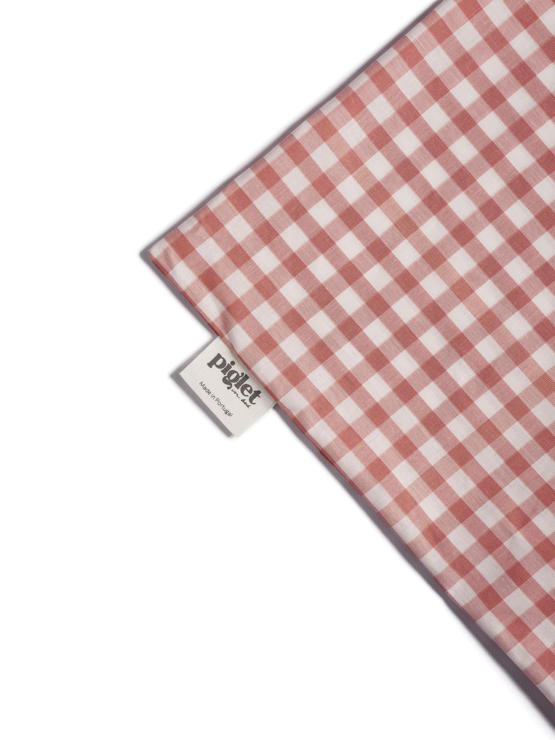 Piglet in Bed Kids Gingham 100% katoenen hoeslaken