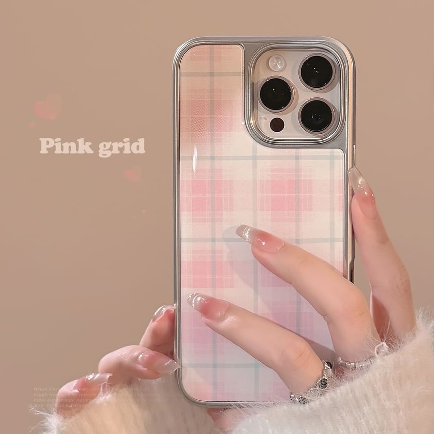 kloudkase - Geruit telefoonhoesje - iPhone 16 Pro Max / 16 Pro / 16 Plus / 16 / 15 Pro Max / 15 Pro / 15 Plus / 15 / 14 Pro Max / 14 Pro / 14 Plus / 14 / 13 Pro Max / 13 Pro / 13 / 13 Mini