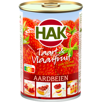 Hak Taart & Vlaaifruit Aardbeien 430 g