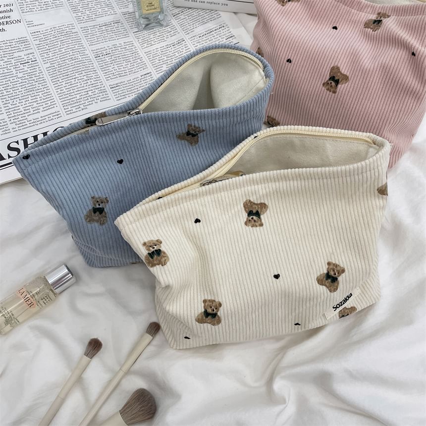 Bitabis - Bear Corduroy Make-uptas / Etui
