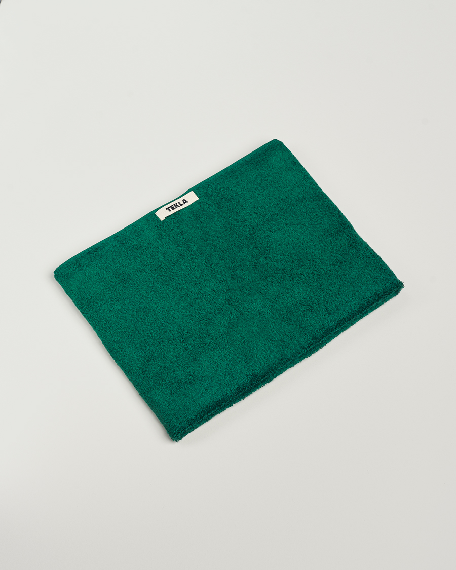 Tekla Organic Terry Bath Towel Teal Green