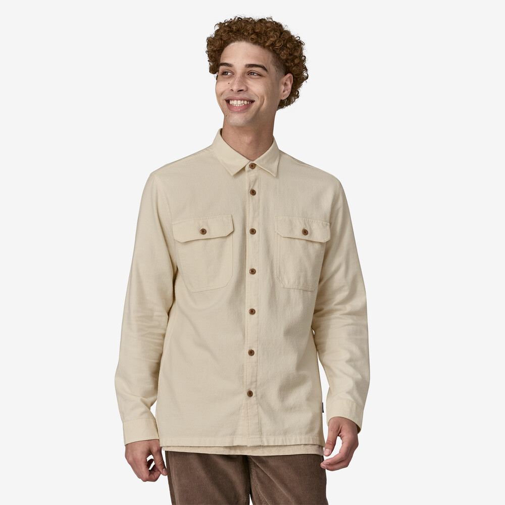 Langärmeliges Herren-Flanellhemd aus mittelschwerer Bio-Baumwolle (Fjord-Stil)