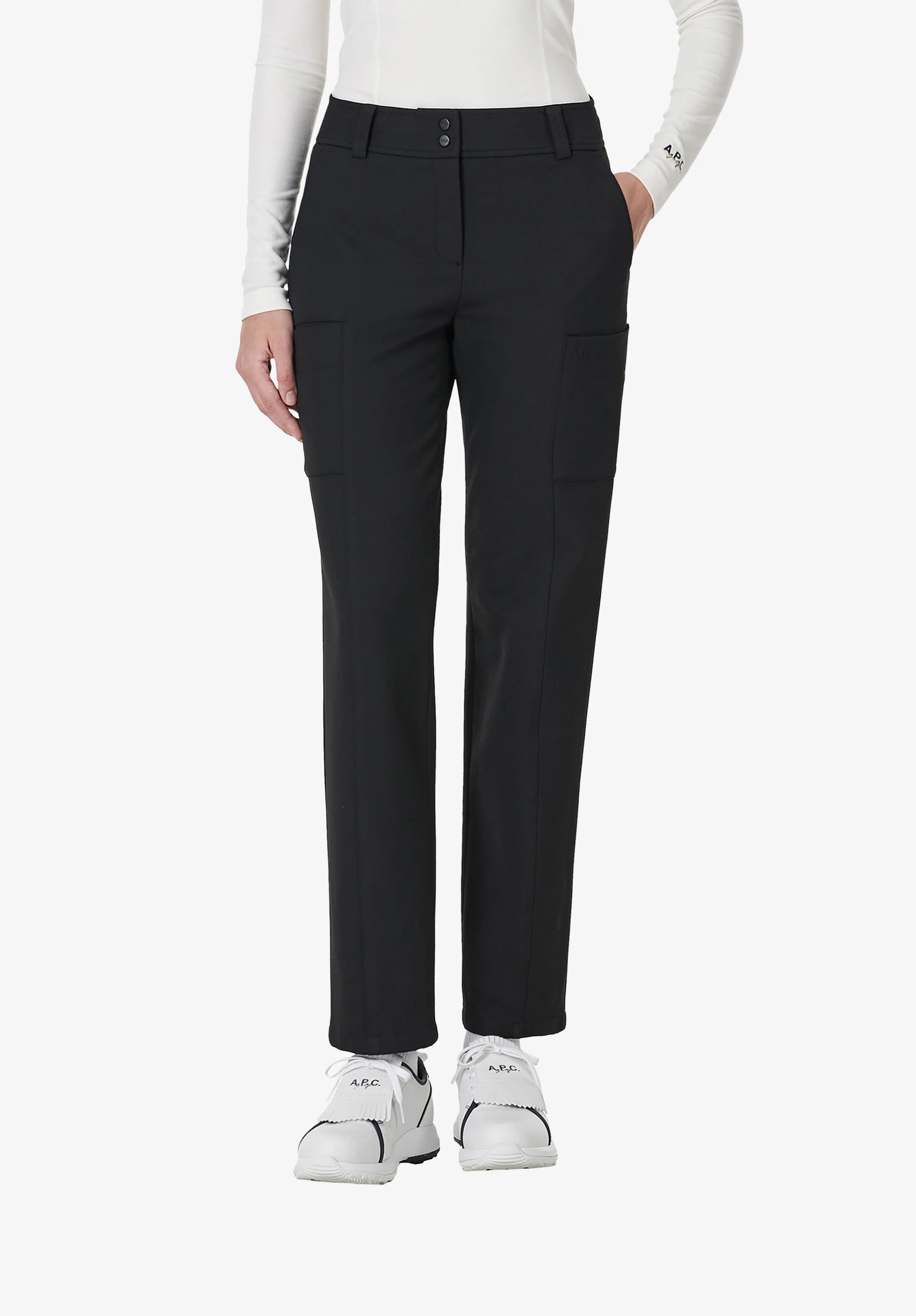 Pantalon droit ajusté - Noir