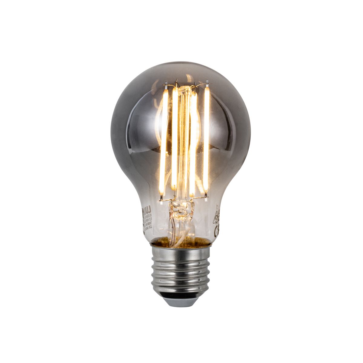 Smart plafondlamp zwart met smoke glas incl. Wifi A60 - Bizle