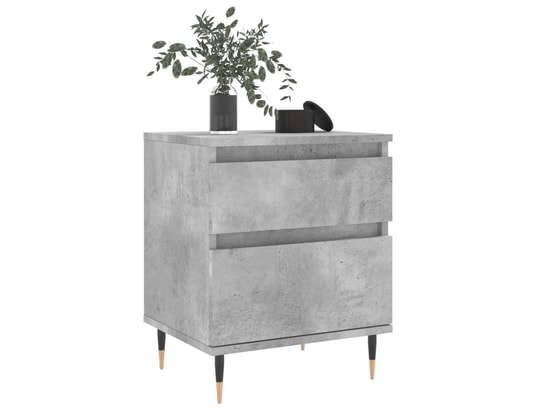 VIDAXL - Table de chevet gris béton 40x35x50 cm bois d’ingénierie