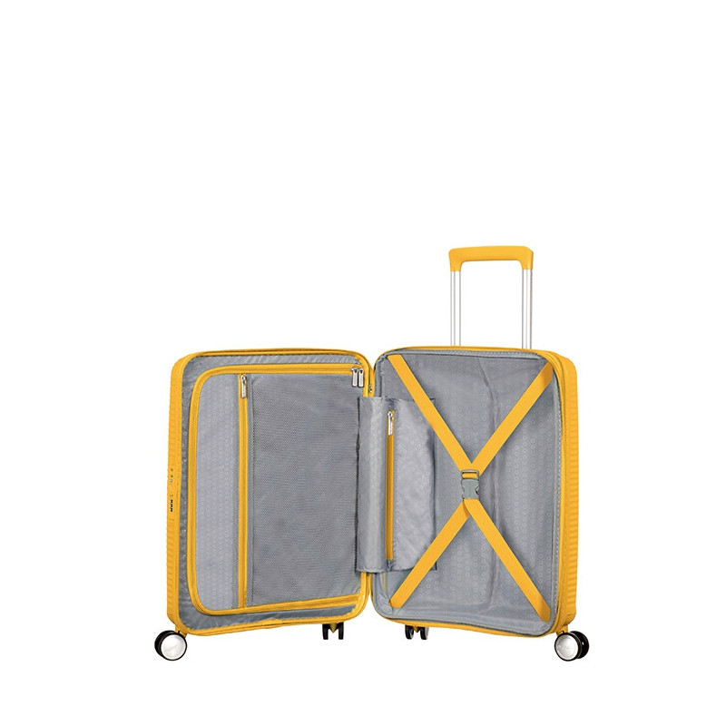 Valise cabine rigide Soundbox Extensible 55 cm Jaune