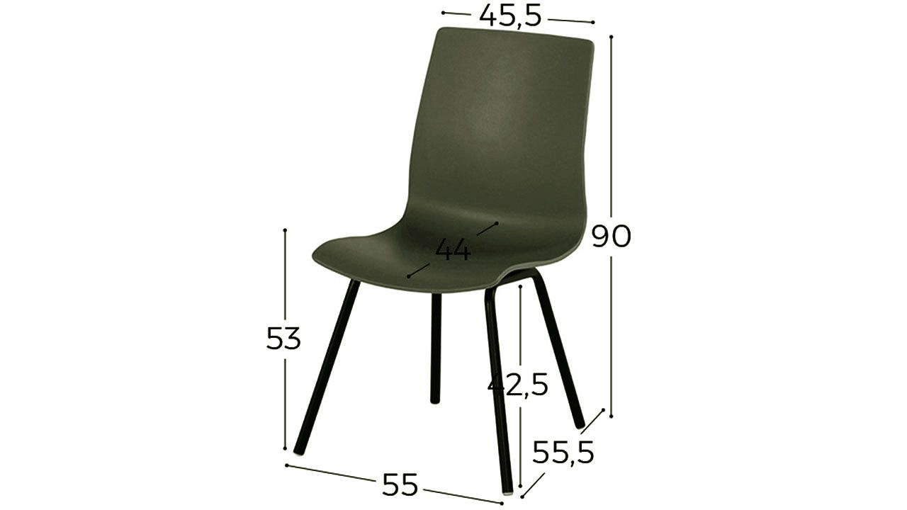 Tuinstoel Moss Green 11.703.031 Sophie Rondo B55 x D55.5 x H90 cm