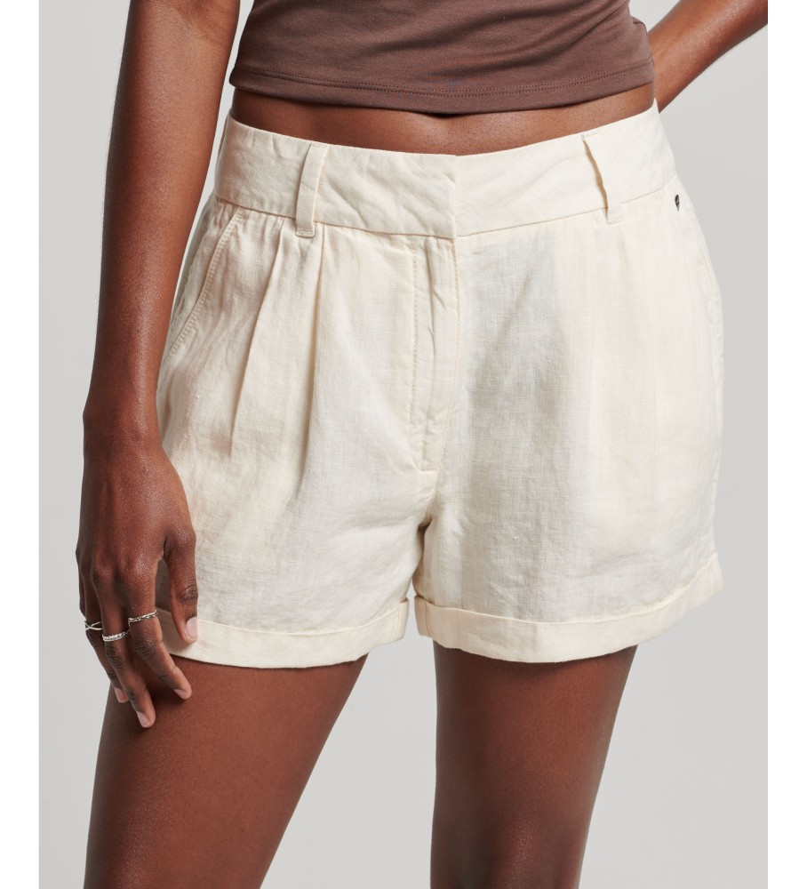 Shorts Superdry bege tingidos