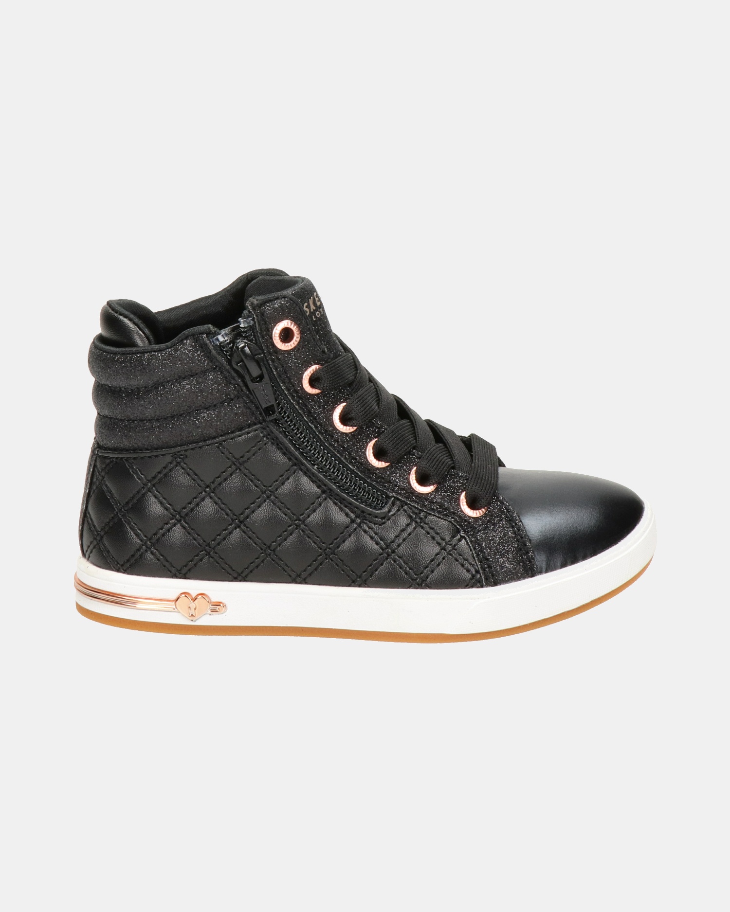 Skechers Quilted Sqaud Hoge sneakers  - zwart