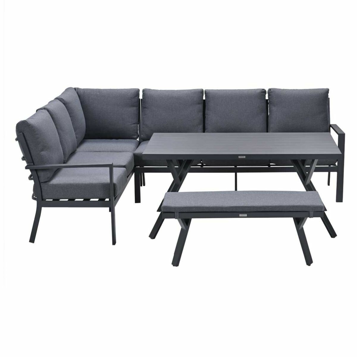 Garden Impressions Senja grey - 4-delig - L - loungediningset