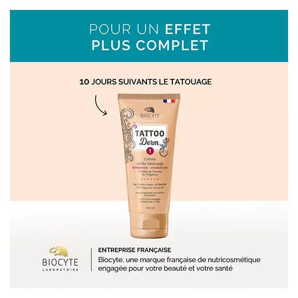 Creme pós-tatuagem Biocyte Tattoo Derm 2 para proteção e manutenção, 100ml