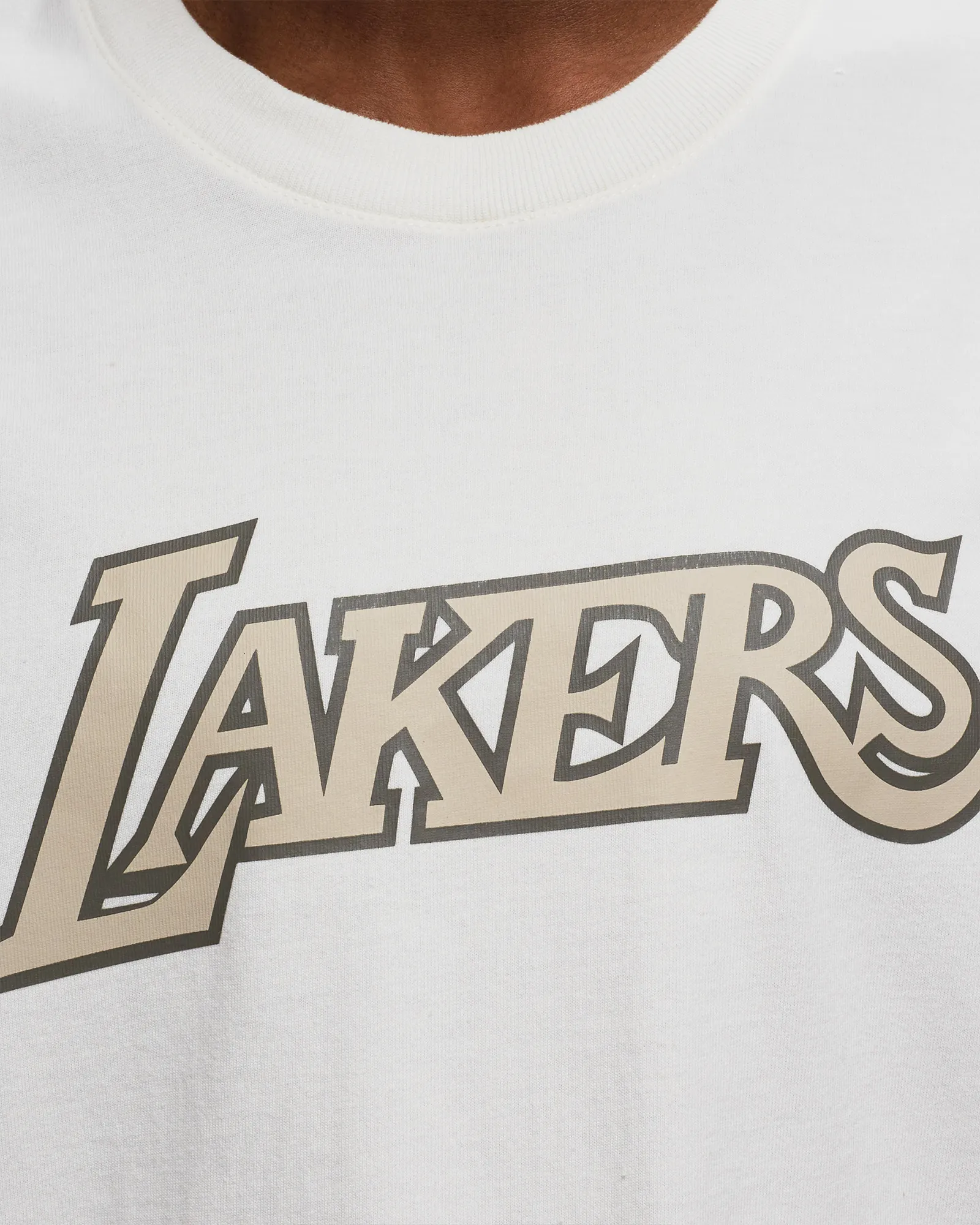 Mitchell & Ness NBA CREAM SS TEE LAKERS