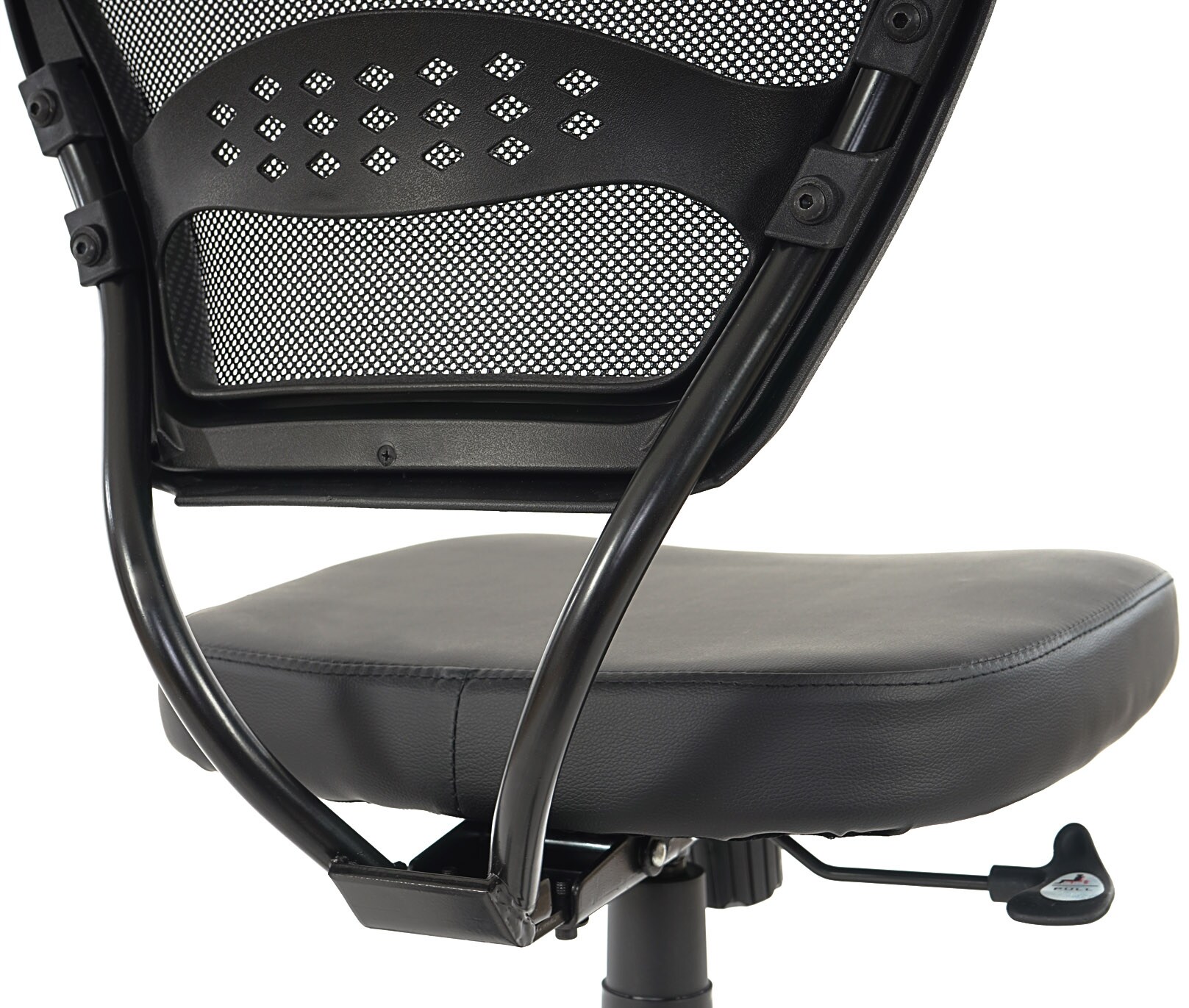 Profi-Bürostuhl Chicago, Chefsessel Drehstuhl, 150kg belastbar, Kunstleder ~ schwarz ohne Armlehnen